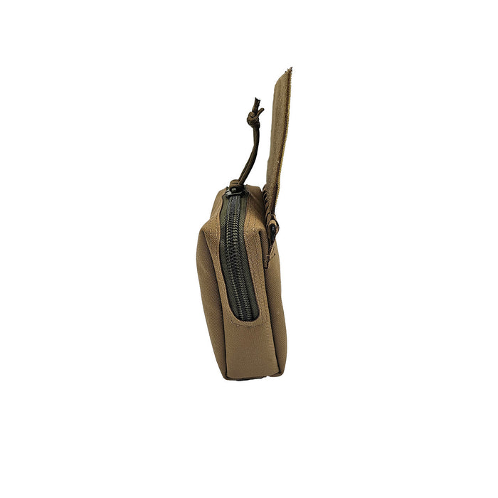 esstac hinged tapered dangler gp pouch coyote brown side