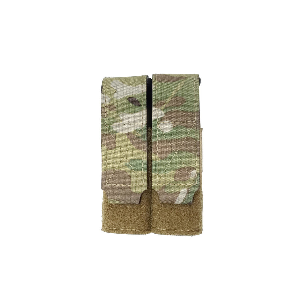個人装備 Esstac Double Pistol KYWI Pouch Multicam Esstac Lidded Double Pistol Kywi Pouch - Includes 2 Malice Clips