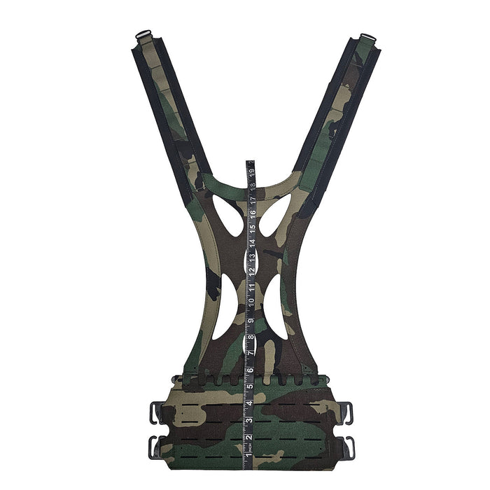 esstac shooters harness medium m81 woodland rear panel
