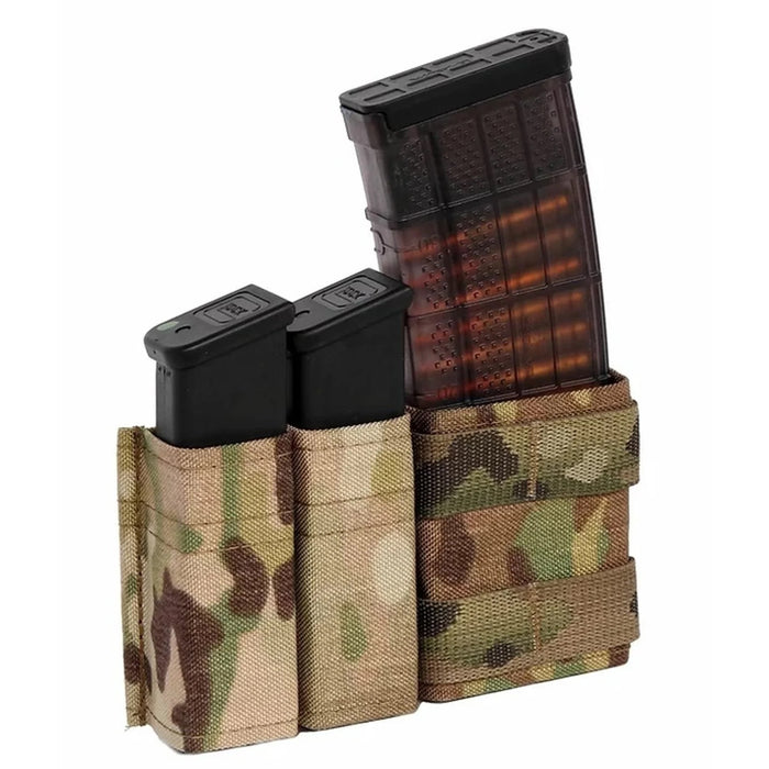 esstact 2011 5.56 1+2 gap side by side kywi shorty multicam front angled loaded