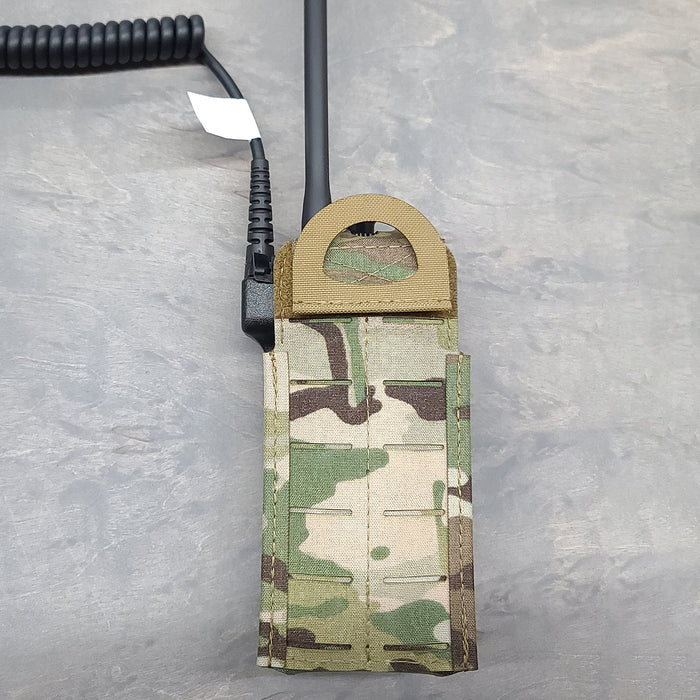 esstact motorolla xts 5000 radio pouch multicam back