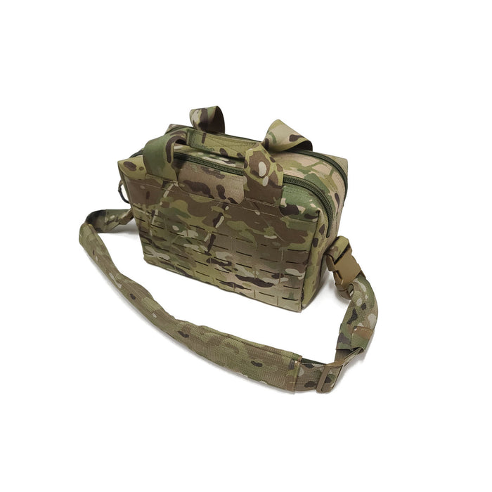 esstact range bag v2 multicam angled side