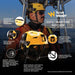 Infographic diagram explaining the key features of the Team Wendy EXFIL Maritime RESCUER helmet, highlighting the Zorbium liner and Rail 3.0 system.