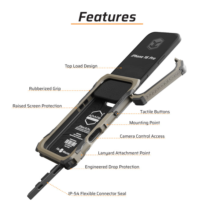 features juggernaut case iphone 16 pro advntr phone case