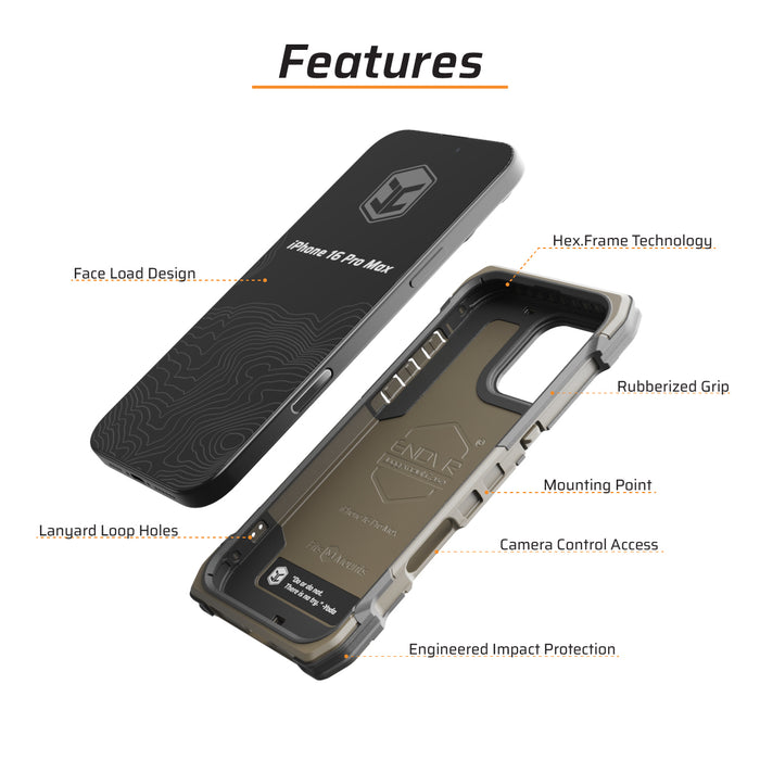 features juggernaut case iphone 16 pro max endvr phone case