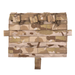 A front-facing view of the Crye Precision AVS detachable flap M4 flat multicam, showcasing the classic camouflage pattern in Arid and the clean, low-profile layout of the three magazine pockets.