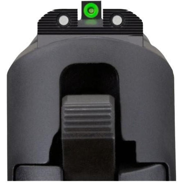 Frontal view of the Sig Sauer XRAY3 Day/Night Sight Set installed on a P226
