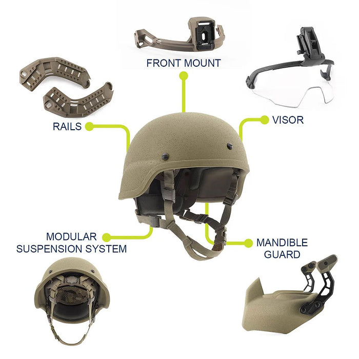 Galvion Viper Modernization Kit | Tan/Multicam