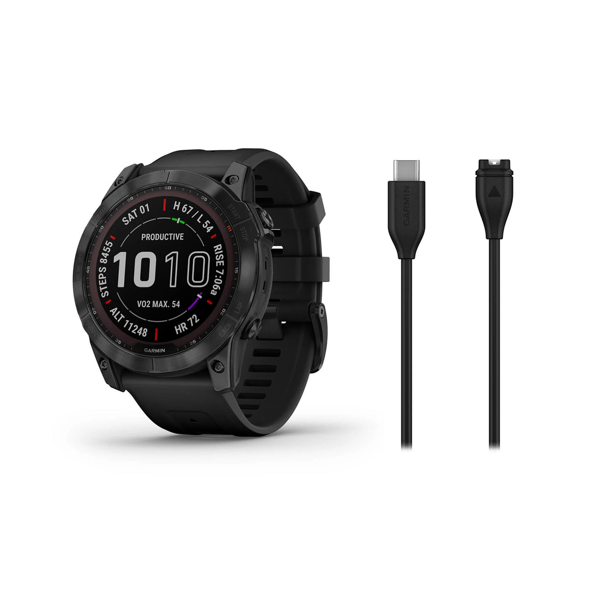 Garmin Fenix 7X Sapphire Solar | GPS Smartwatch w/ Flashlight