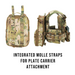 The Haley Strategic Partners FlatPack Plus with some integrated MOLLE Straps for the Plate Carrier attachment where all are featured in the color Multicam