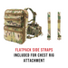 The Haley Strategic Partners FlatPack Plus with some side straps included in order to attach the chest rig and is all featured in the color variant multicam