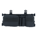 the haley strategiv placard in the color black and is being presented in the front view where you can see the snap clasp attachment that attaches the placard to the chestrig