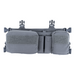 the haley strategiv placard in the color gray and is being presented in the front view where you can see the snap clasp attachment that attaches the placard to the chest rig