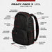 A detailed infographic of the Vertx Ready Pack X 20L Vertx showing the different benefits and features including the 20-liter capacity, the rapid-access CCW compartment, and the padded 15-inch laptop sleeve.
