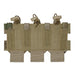 A rear view of the tactical magazine pouch displaying the large VELCRO® Brand hook panels, which provide a strong and secure attachment to the carrier for various front flap configurations.