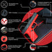 Overview of important features for the Mantis TitanX smart laser training pistol, highlighting the resetting trigger and MantisX integration