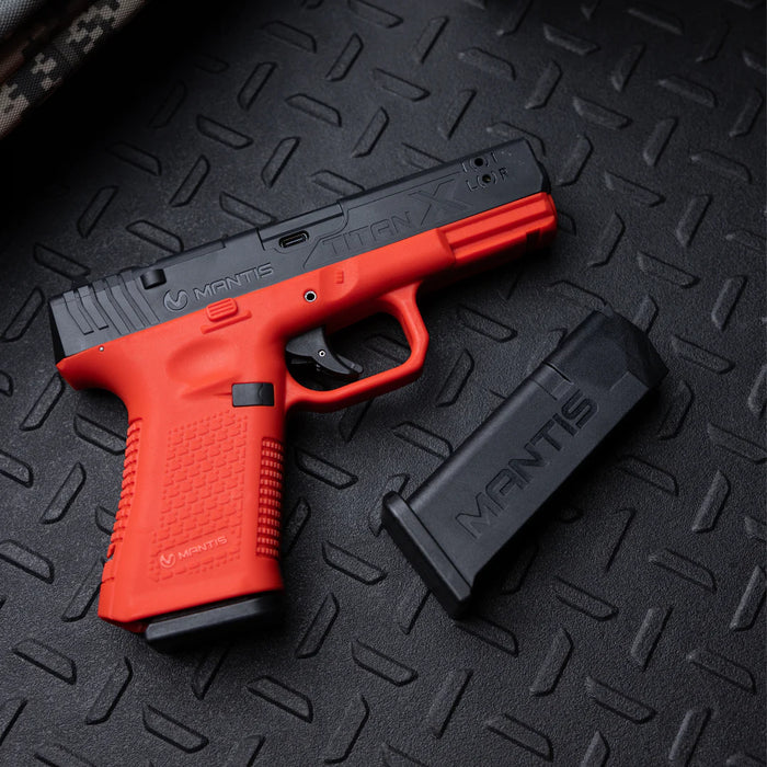 Mantis TitanX laser training gun designed for safe and convenient at-home dry fire practice