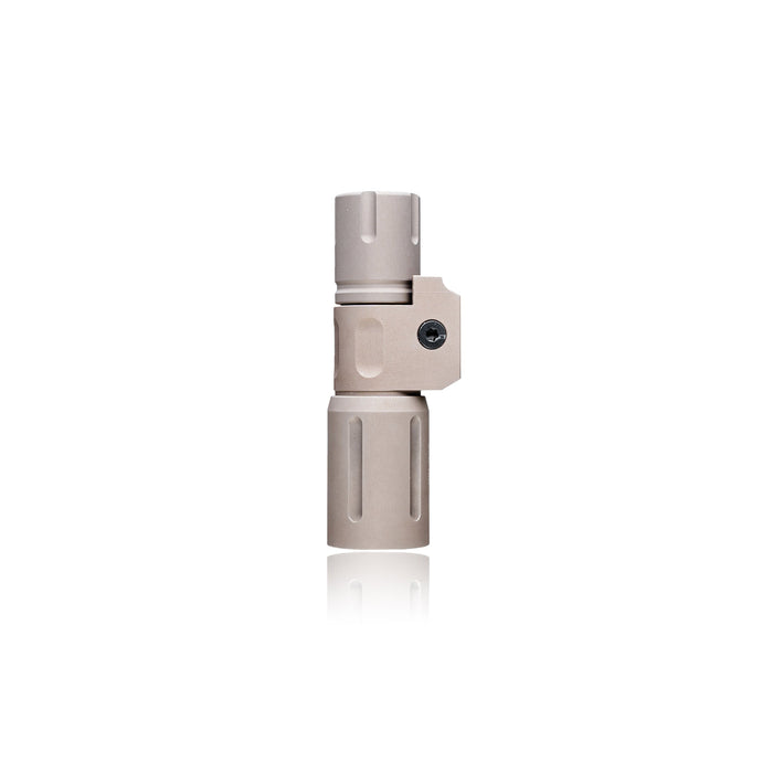 an image of the modlite pdw350 light package in the color FDE where it is situated in the middle the image against a white background and it is positioned vertically as if it is standing on its light head and you can clearly see the texture of the item and its hexagon design