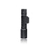 an image of the modlite pdw650 light package in the color black where it is situated in the middle the image against a white background and it is positioned vertically as if it is standing on its light head and you can clearly see the texture of the item and its hexagon design