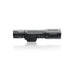 an image of the modlite pdw650 light in the color black where the image is situated in the middle of the photo against a white background, and is positioned horizontally as if it is sitting on its side, and the image is clear enough to see the texture and the hexagon design of the item.