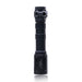 an image of the product where the item is a vertically placed, matte black Modlite FUEL PLHv3 18650 flashlight body, standing on its top part against a seamless pure white background. It features a gascap and hexagon pattern and contours of the textured body are clearly visible, and with the bezel head features the vertically engraved white text 'modlite' branded on it.