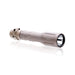 An image of the modlite FUEL 18650 flashlight showcasing the item on its isometric view and in the color FDE where the tactical flashlight in the middle of the photo and with a textured grip and white product lettering detailing its dual fuel capabilities on a reflective surface and with the gascap attached to it.