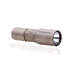 An image of the handheld plhv3 18350 flashlight showcasing the tactical flashlight  in the color fde placed the middle of the photo and with a textured grip and white product lettering detailing its dual fuel, multi-mode capabilities on a reflective surface.