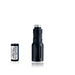 an image of the modlite plhv3 18350 rifle light in the color black where it showcases the no tailcap and no charger option when you purchase where you will get the only the light body, light head and the 18350 battery, and the image is arranged on a background and the middle had the assembled flashlight without a light cap and on its right the 18350 battery.