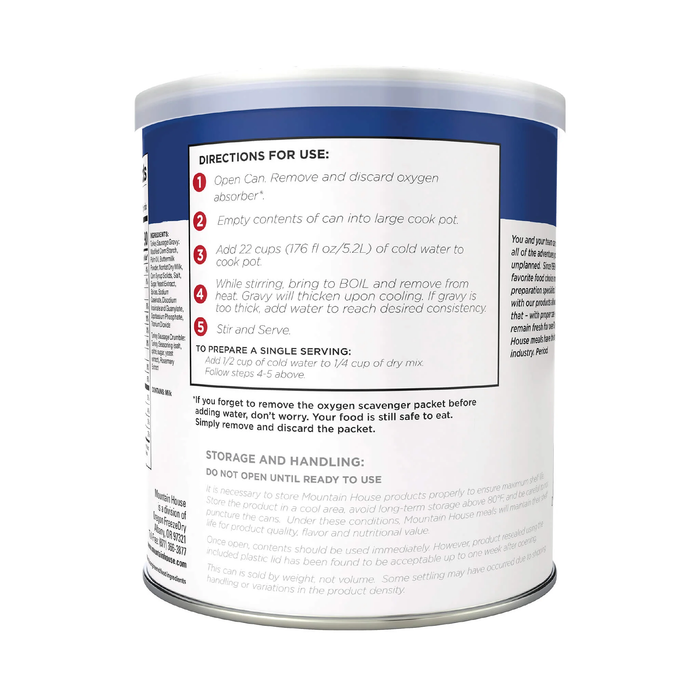 Mountain House Turkey Sausage Gravy - Military #10 Can