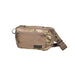 A right-side angled view of the Multicam bando bag eberlestock model, detailing the camouflage pattern that provides tactical concealment while retaining a standard waist pack profile.