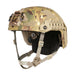 Ops-Core FAST SF Gen 2 Helmet in Multicam, facing left and showcasing its Power Ar & MBS Shroud.