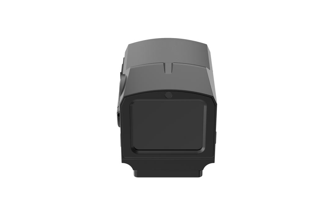 A direct frontal view of the high-resolution touch screen on the New FAST Mini thermal sight, showing the clear and intuitive interface used for rapid heat-signature identification and menu navigation.