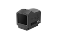 A right-angled view of the New Infitac FAST Mini thermal sight showing the high-resolution screen and the USB-C charging port positioned in the foreground near the brand logo and model name.