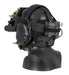 the ops-core NOMAD or night operations and deployment system in a side back view that shows us the accessories with the head harness namely a batter pack, headsets, and cables