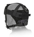 the ops-core night operations and deplyoment helment mounting system showing the back view that has the configurations and velcro to this head harness