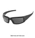 the ops core mk1 in the tinted lens variant and in the color black option presented in a oblique view