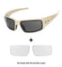 the ops core mk1 performance protective eyewear with the tint and clear lenses variant and in the tan color option 