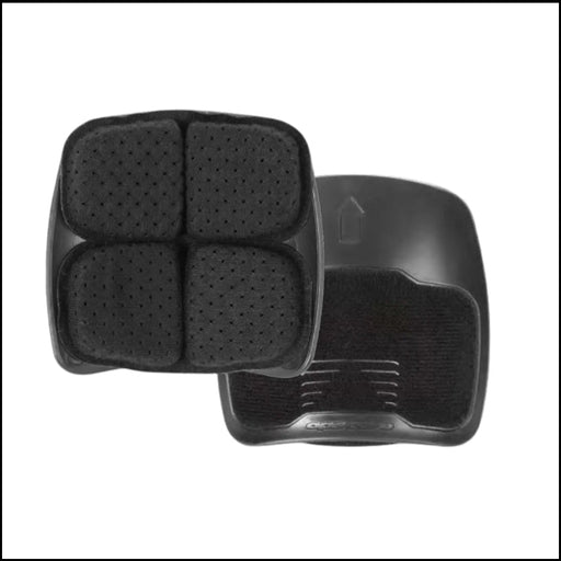 A detailed view showing the front and back of the Ops-Core Universal Nape Pad, highlighting the plush comfort foam on the front and the adjustable registration marks on the back.