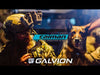 A video thumbnail image for a YouTube video providing a comprehensive Caiman ballistic mandible guard Review, showing a tactical expert demonstrating the features of the face shield.