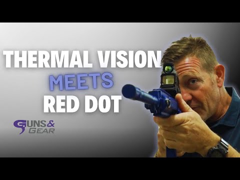 A video thumbnail displaying a comprehensive Holosun DRS-TH review, featuring a hands-on demonstration of the thermal sight's heat-tracking capabilities in an outdoor environment.