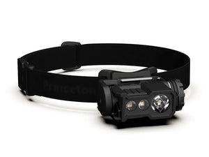 the princeton tec ghost x headlamp product image featuring the headlamp on the black color variant