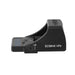 A profile shot of the Holosun SCS-VP9-GR open reflex sight, displaying the laser-engraved factory part number on the side of the housing along with the tactile windage control adjustments.