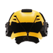 Rear view of the yellow Team Wendy EXFIL Maritime RESCUER helmet, featuring the BOA Fit System dial