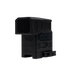 A right-angled, frontal isometric view showing the black DOT EHS-1 ARD securely mounted onto an optic sight.