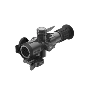Right-angled view of the Infitac Thermal Sight showing its side profile and controls.
