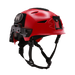 Right-side angled view of the red Team Wendy EXFIL Maritime RESCUER helmet