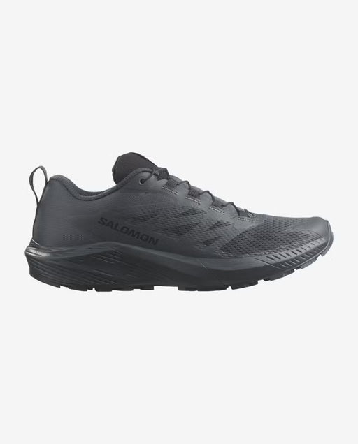 A clear left-side profile view of the Salomon Sense Ride 5 SR Tactical shoe in the India Ink navy colorway, highlighting the durable mesh upper and cushioned midsole designed for professional duty.