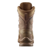 The rear view of these coyote brown snow boots displays the reinforced heel chassis and the textile pull tab, emphasizing the 4D Advanced Chassis system built for stability on frozen terrain.