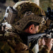 soldier wear a helmet with hel-star helmet-rail strobe
