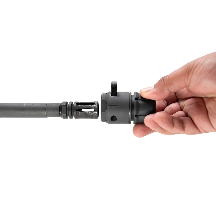 strike-blast-shield-for-a2-birdcage-flash-hider-being-installed-gallery